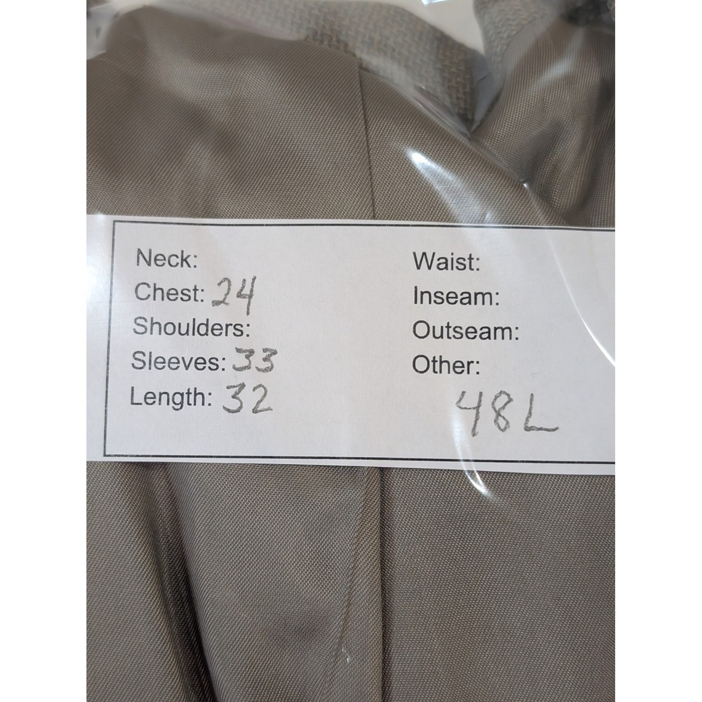 Hart Schaffner Marx Parisian Mens Gray Blazer Pure‎ Silk Silfino 48L - Picture 5 of 5